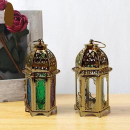 Candle Holders Holder Smooth Surface Lantern Ornament Hollow Out Design Decorative Moroccan European Style Candlestick Lamp Stand