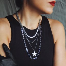 Chains 2023 Fashion Multilayer Necklace Bohemian Style Simple Korean Geometric Long Jewellery Factory Direct Sales