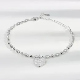 Charm Bracelets NBNB Arrive Uneven Heart Beads Bracelet For Women Fashion Silver Color Handmade Female Bangle Party Jewelry Girls Gift 2023