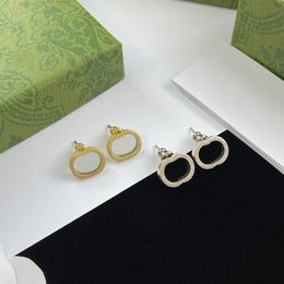 Gold Silver Earring For Woman Letter Designer Stud Earrings Girl Beautiful Brand Ear Ring Jewellery