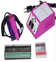 Professional Pink Electric Nail Drill Manicure Machine with Drill Bits 110v240VEU Plug Easy to Use 9535639