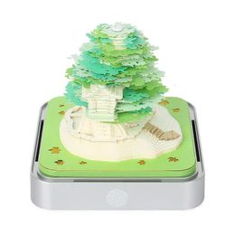 Other Toys Omoshiroi Block 3D Notepad Calendar 2024 Sakura Treehouse Table With Lights Paper Art Notes Christmas Gift Drop Delivery Otitz