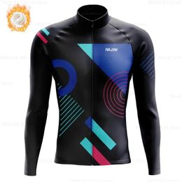 Cycling Shirts Tops Winter Jersey 2024 Thermal Fleece Long Sleeves Men's Road Bike Warm Jackets Maillot Ciclismo 231118