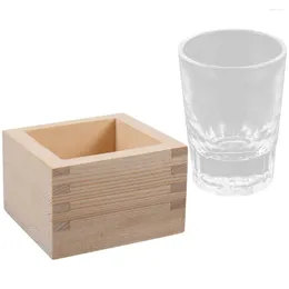 Wine Glasses 1 Set Of Sake Cups Japanese Glass Saki Cup With Wooden Box Traditional Tea For Home