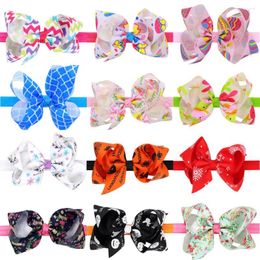 Hair Accessories 11cm Holidays Series Grosgrain Bows FOE Headband Halloween Christmas Easter For Children Wholesale