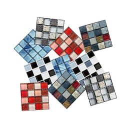 Tile Stickers Imitation Marble Furniture Pvc Stickers Waterproof Self Adhesive Kitchen Bathroom Mosaic Tile Sticker Wall Art 10X10Cm D Dhpan