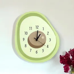 Wall Clocks Avocado Creative Decoration Hanging Clock Cartoon Simple Living Room Dining Bedroom Silent Hour