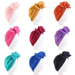 Women Solid Hijabs Hat Soft Muslim Turban Inner Cap Elasticity Fabric Headwear Wraps Cover Beanie Flower Hair Loss Cap