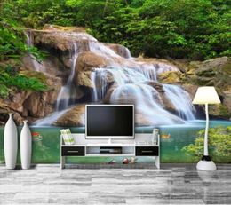 Wallpapers Papel De Parede Waterfall And Flowing Water Make Money Living Room Bedroom Sushi Shop Restaurant Mural Home Decor
