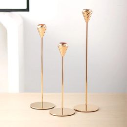 Candle Holders Nordic Style Stand Metal Gold Wedding Event Party Simple Candlestick For Unique Home Table Decoration