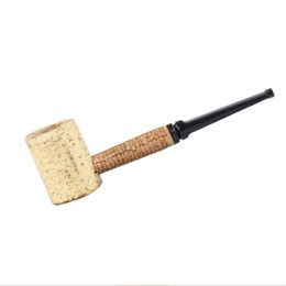 Smoking Pipes Corn pipe hand polished straight curved corn cob 5MM paper Philtre cartridge filtration