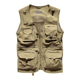 Men's Vests Man coat bomber jacket vests of men Working coats Golf mens clothing sleeveless Tactical military 230420