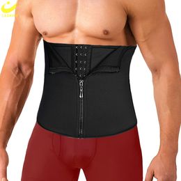 Men's Tracksuits LAZAWG Sweat Belt for Men Waist Trainer Weight Loss Neoprene Girdles Sauna Slimming Band Body Fat Shaper Fitness Sport 230419