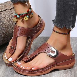 Sandals Women Soft Wedge Heels Summer Flip Flops Heel Chaussure Femme Wedges Shoes For Platform