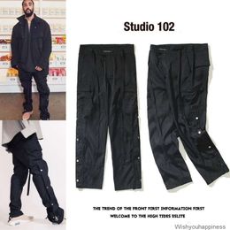 Designers Casual Pant Trousers Sweatpants Street Fashion Season 6 Main Line Strap Buckle Work Suit Casual Pants Drawstring Pants Fogs Pants