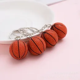 Keychains 10pcs Fashion Sports Keychain Car Key Chain Ring Football Basketball Pendant Keyring For Favourite Sportsman's Gift