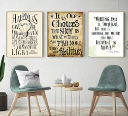 3 Panels Quotes In HD Canvas Print Painting Modern Poster For Kids Room And Office Decor (No Frame)3286350