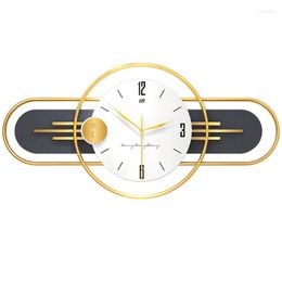 Wall Clocks Home Decor Decoration For Decoretion Living Room Led Clock Timepiece Modern Design Mural Bedroom Watch 3d