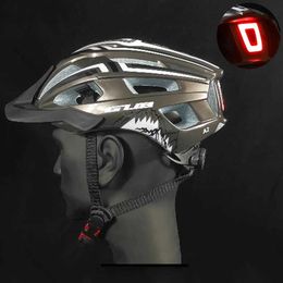 Cycling Helmets GUB A2 Mountain Road Bike Helmet Ultralight Integrally-molded Bicycle Helmet with Taillight USB Charging Riding Helmet MTB Casco P230419