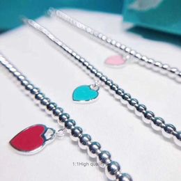 t Jewlery Designer Bracelet Red Heart Love Chain Bracelet Blue Drop Gel Star Fashion Designer All Match Girl. Gift