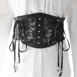 Belts Female Leather Lace Wrap Around Belt Waist Boho Band Wide Women's Bow Tie Faux Corset