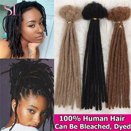 Hair Bulks Human Dreadlocks Loc Extensions Kinky Straight Wholesale Crochet Braids Brazilian 60 Strands SIMMEL 230419