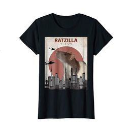 Men's T Shirts Men Cotton Fashion Summer The Ratzilla Funny Rat Cute Japanese Mouse Lovers Gift Cool Shirt Tees 230419