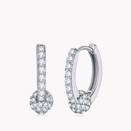 Chaming Women Earrings 925 Sterling Silver Moissanite Diamond Earrings Hoops Nice Gift for Party Wedding