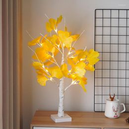 Night Lights LED Light Table Lamp Lovely Room Lighting Bedside Family Children Bedroom Ginkgo Dec Oration Birthday Gift