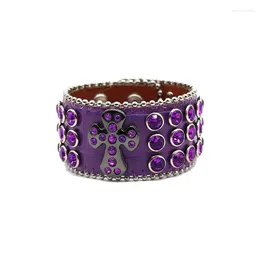 Bangle Cross Accessories Western Rhinestone Bracelets For Men Gothic Y2K Style Personalized Wrist Decoration Bangles Party Nightclub