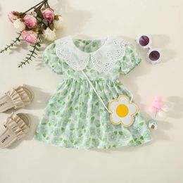Girl Dresses 2024 Flower Bag Fragmented Children's Dress Girls' Style Simple And Durable Sweet Princess