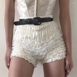 Women's Shorts Fairy Coquette Lace Trim Bloomer Pretty Cute Vintage Ruffles Multi-layers Pettipants 00s Retro Kawaii Y2K Frilly Pants