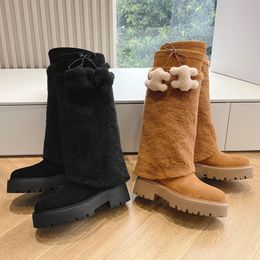 New womens boots snow boots ski boots winter boots triomphe boots long boots wool boots British style Knee Boot Knight Boots fashion boot Motorcycle boots