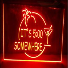 ITS 500 SOMEWHERE MARGARITA beer bar pub club 3d signs led neon light sign home decor crafts274U