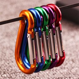 5 PCSCarabiners Mini Carabiner Keychain Aluminium Alloy D-ring Buckle Spring Carabiner Snap Clasp Clip Keychains Outdoor Camping Hiking Daily Use P230420