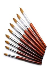 Good Quality Nail Art Mink Brush Wood Handle Gel Build Manicure Drawing Tools Kolinsky Acrylic Set Brushes4872049