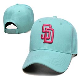 24 Styles Padreses- SD Letter Baseball Caps Spring Casual Fashion Casquette Bone Cotton Hat for Men Women Apparel Wholesale Snapbac 174