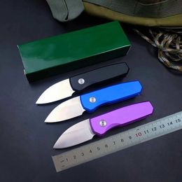 1Pcs High Quality Runt 5 AUTO Tactical Knife S35vn Satin Blade Aviation Aluminium Handle Outdoor Camping Hiking EDC Pocket Knives with Retail Box