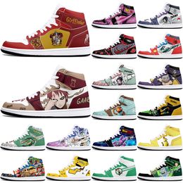 DIY classics new Customised basketball shoes 1s sports outdoor for men women antiskid anime comfortable Versatile figure sneakers 36-48 457954