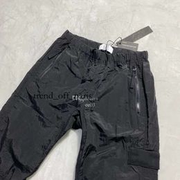 Stones Island Brand Designers Pants Stone Metal Nylon Pocket Badge Casual Trousers Thin Reflective 929 920