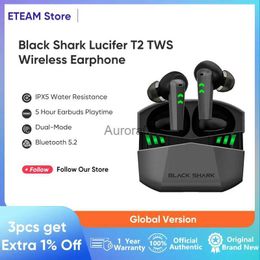 Cell Phone Earphones Black Shark Lucifer T2 TWS Wireless Earbuds Earphones Bluetooth 5.2 Gaming Headset Dual Mode For Black Shark 4 Pro 4S Earphone YQ231120