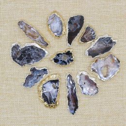 Pendant Necklaces Natural Stone Agate Druzy Fashion Irregular Quartz Crystal Jewelry Making DIY Necklace TR-055 Accessorie