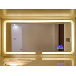 Mirrors Smart LED Toilet Bathroom Mirror Anti Fog Touch Screen Wall Makeup 700 900mm Rectangle Vanity MirrorsWith Bluetooth Music