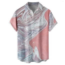 Men's T Shirts Flower Short Sleeved Shirt Men's Summer Beach Style European American Geometric Clothes Holiday Streetwear