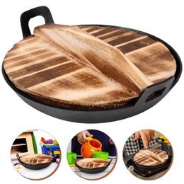 Pans Mini Wok House Frying Pan Cookware Model Toys Kitchen Scene Props Wooden Models Simulation Cooking Tool Flat Bottom Utensils