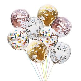 Other Event & Party Supplies Sequin Flash Color Paper Scraps Transparent Latex Balloon Party Supplies Wedding Room Decoration Birthday Dh7Kv