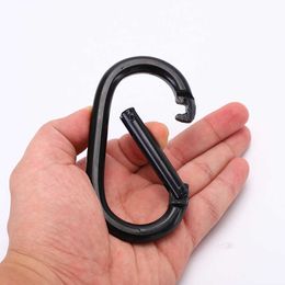 5 PCSCarabiners 1pcs Karabiner Black Oval Hanging Buckle Carabiners Hanging Buckle Small Bag Buckle Water Bottle Hooks for Camping Fishing P230420