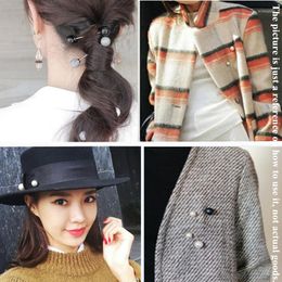 Brooches Double Frosted Ball DIY Clothing Lapel Pin Matte Imitation Pearl For Women Scarf Clip Accessories