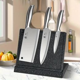 1pc Magnetic Knife Holder, No Punching, Kitchen Knife Storage Rack, Multifunctional Standing Knife Holder