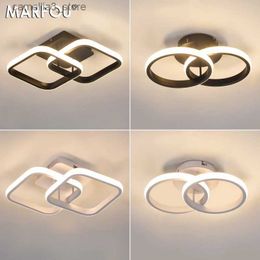 Ceiling Lights MARPOU Modern LED Aisle Ceiling Lights Household For Corridor 220V LED Chandelier Nordic Led Ceiling Lamp Bedroom Light Dining Q231120